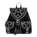  Restyle Cathedralis Buckle black backpack with medieval motifs - front view