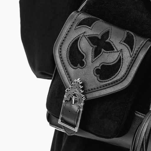  Restyle Cathedralis Buckle black backpack - pocket detail