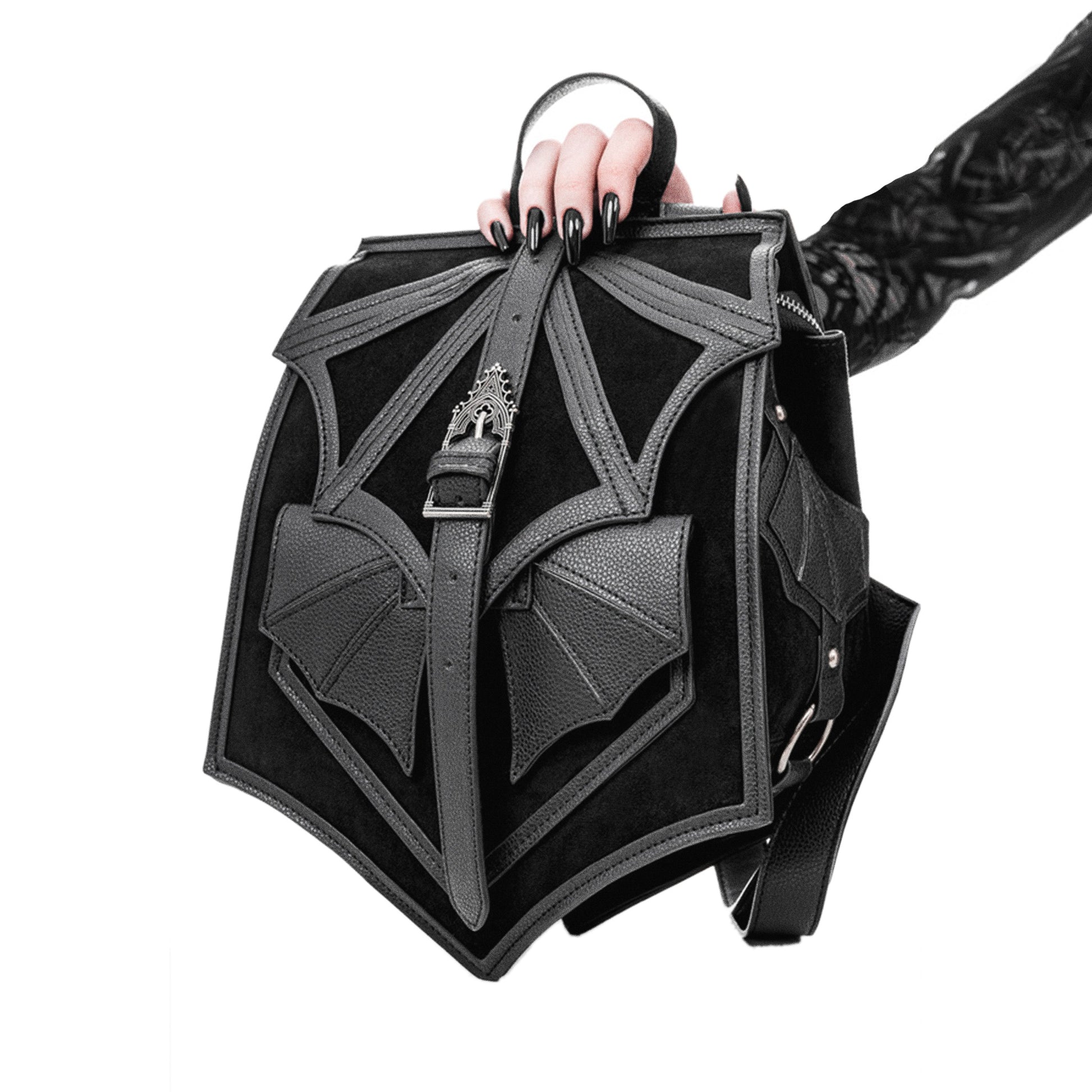 Mochila diseño inspirado en murciélago de Restyle modelo Chiroptera vista ángulo