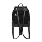 Mochila bordada con liebre y motivos de bosque mágico pequeña e ideal para el día  día acabado aterciopelado de restyle vista posterior