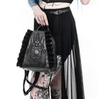  Restyle Midnight Moon backpack with cathedral and moon embroidery - model view
