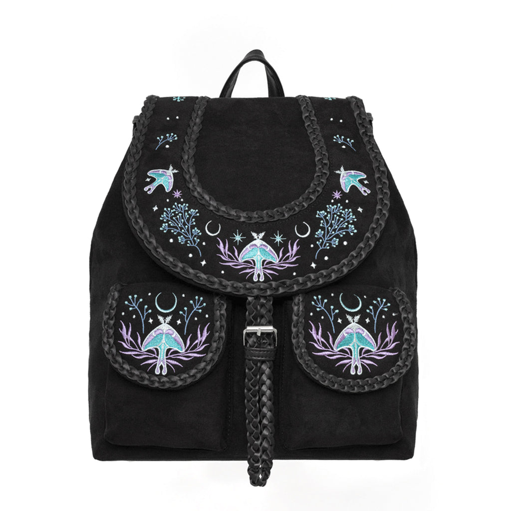  Restyle suede backpack with braided leather