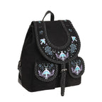  Restyle suede backpack with braided leather