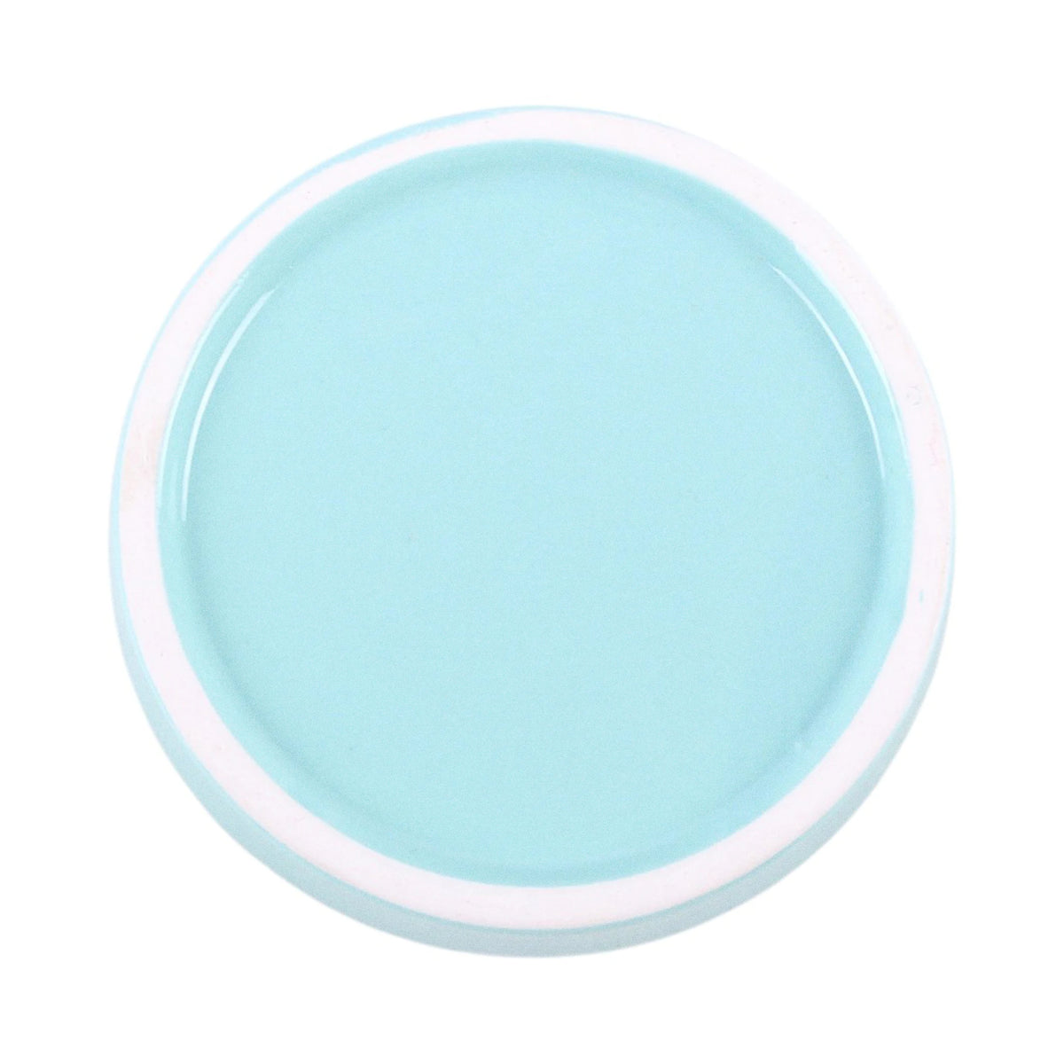 Bandeja para joyería en tono azul pastel con relieve de sol, luna y estrellas en color blanco estética whimsical y aesthetic vista desde abajo sobre fondo blanco.
