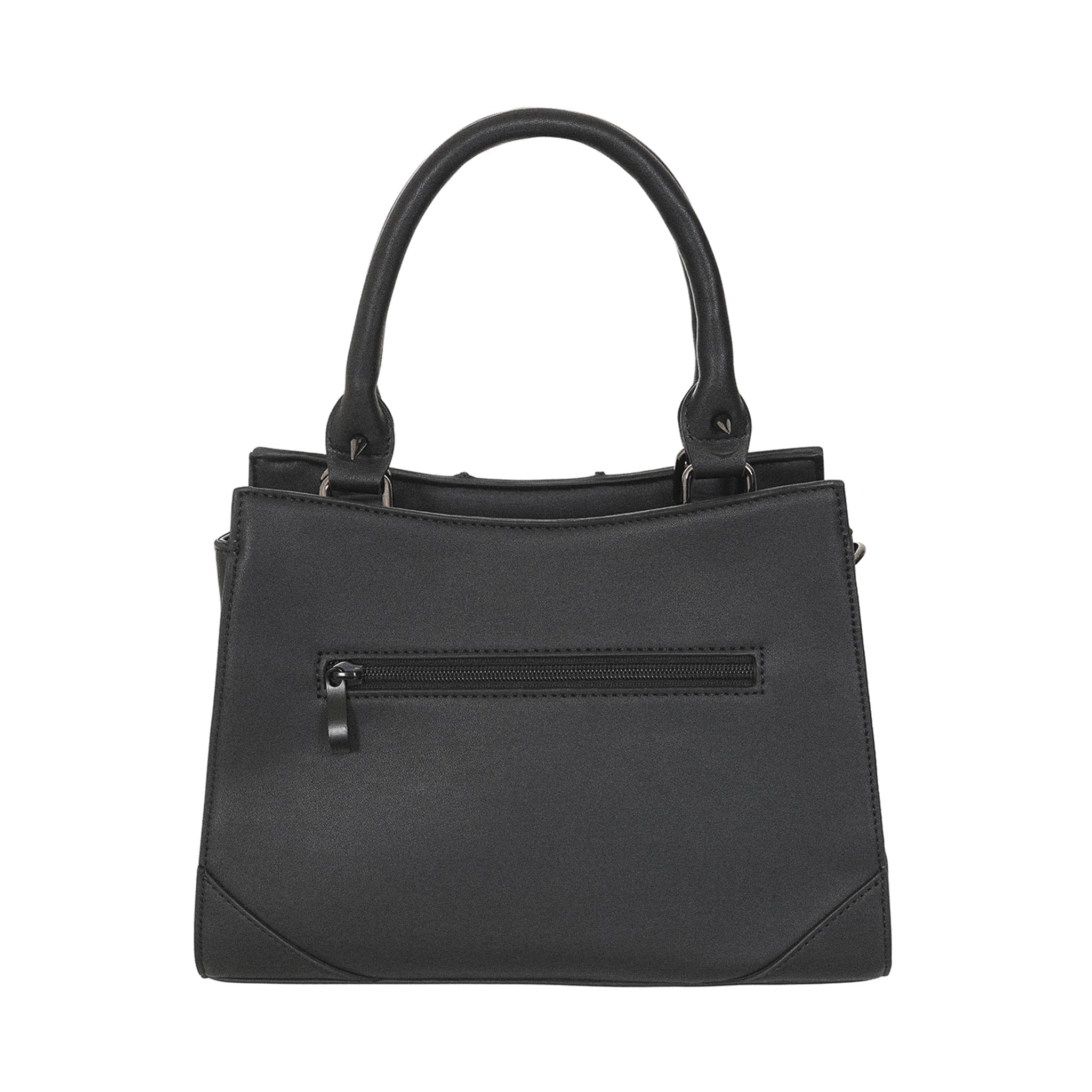  mostrando el bolsillo exterior con cremallera.