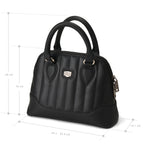 Bolso Lil' Rocket negro con dimensiones: 24.5 cm de ancho por 18 cm de alto.