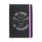 Libreta de tapa dura A5 con ilustración My Book of Shadows.