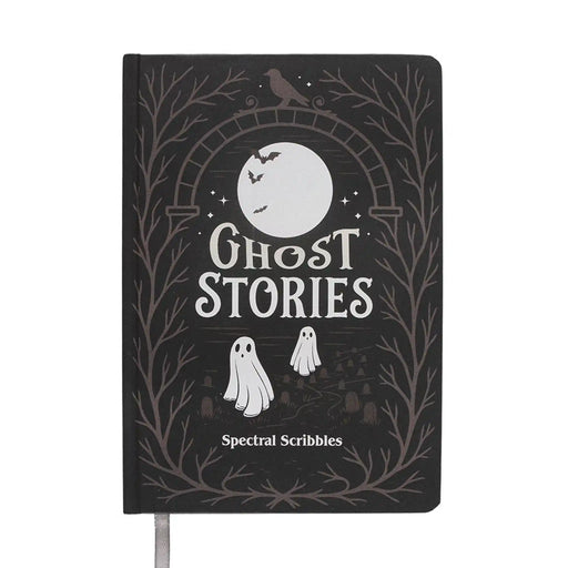 Portada de libreta A5 con diseño de fantasmas estilo spooky.