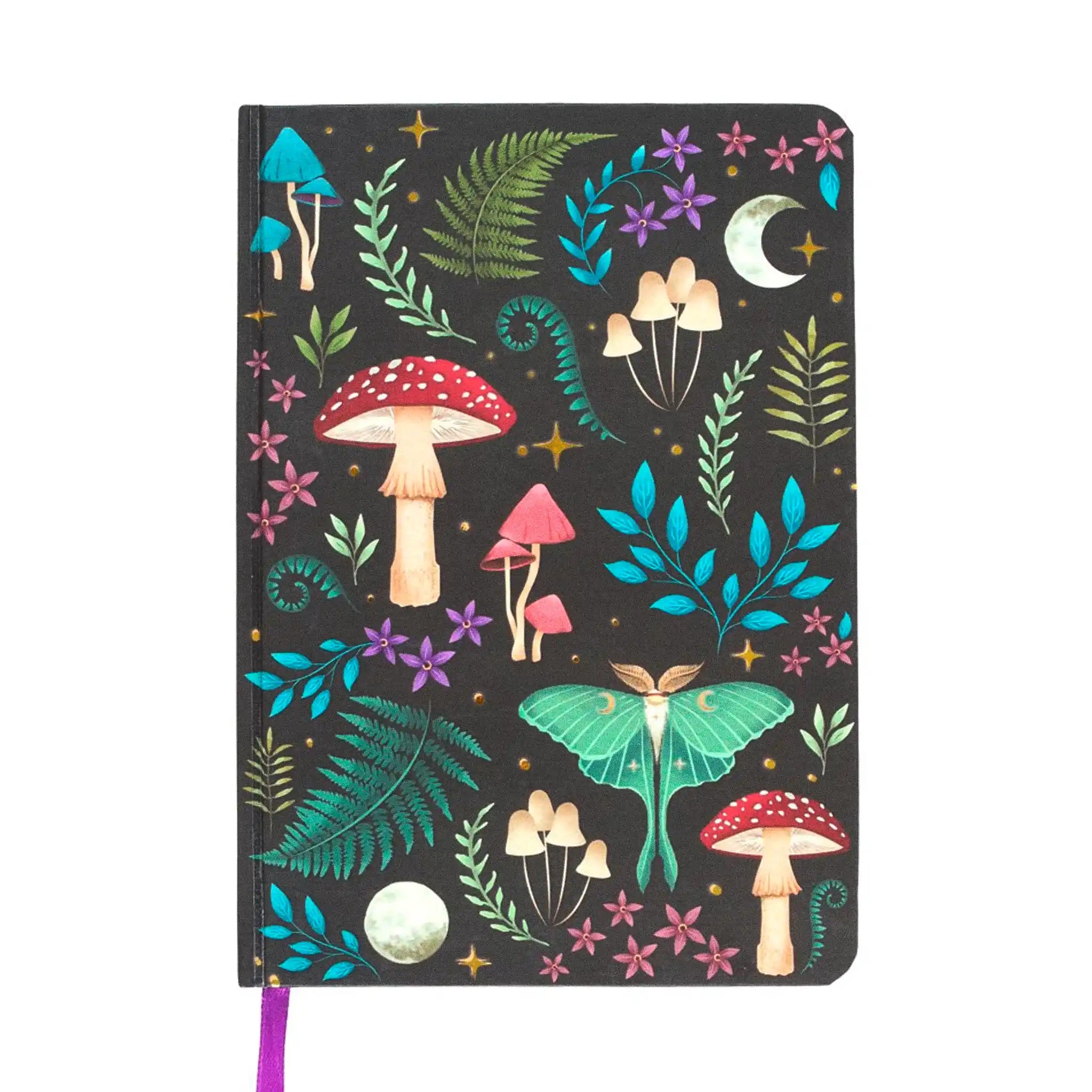 Portada de libreta con diseño forestcore tamaño a5 de tapa dura.