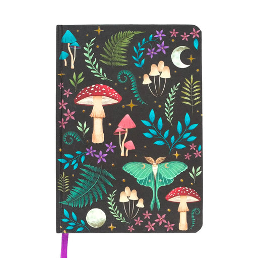 Portada de libreta con diseño forestcore tamaño a5 de tapa dura.