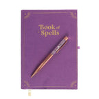 Libreta de terciopelo Book of Spells con bolígrafo de amatistas incluido.