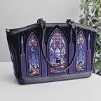 Bolso gótico shopper con bordado inspirado en las iglesias y en las auroras boreales en tonos fríos modelo Northern Lights de Restyle