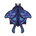 Mochila con alas bordadas en forma de polilla con capacidad de cambiar de posición en tonos azules y violetas estilo whimsigoth y fairycore modelo Sapphire Moth de Restyle vista frontal