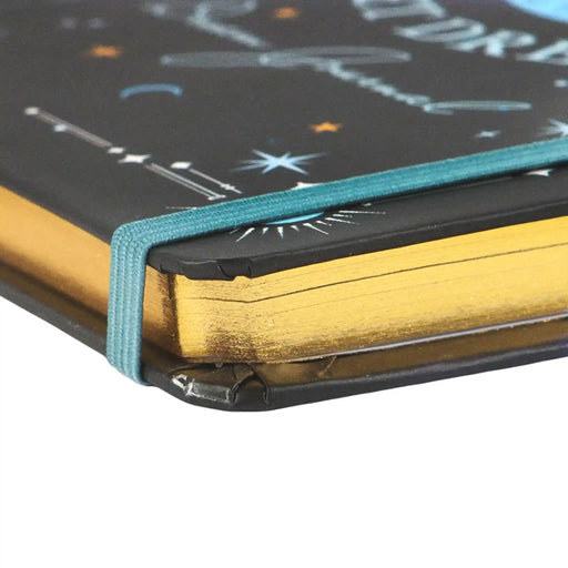 Detalle de cantos dorados de la libreta.